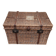 Antique vintage rattan and wicker travel trunk from the 1900s