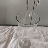 Very large glass or old vase, blown glass, bubbled 19th