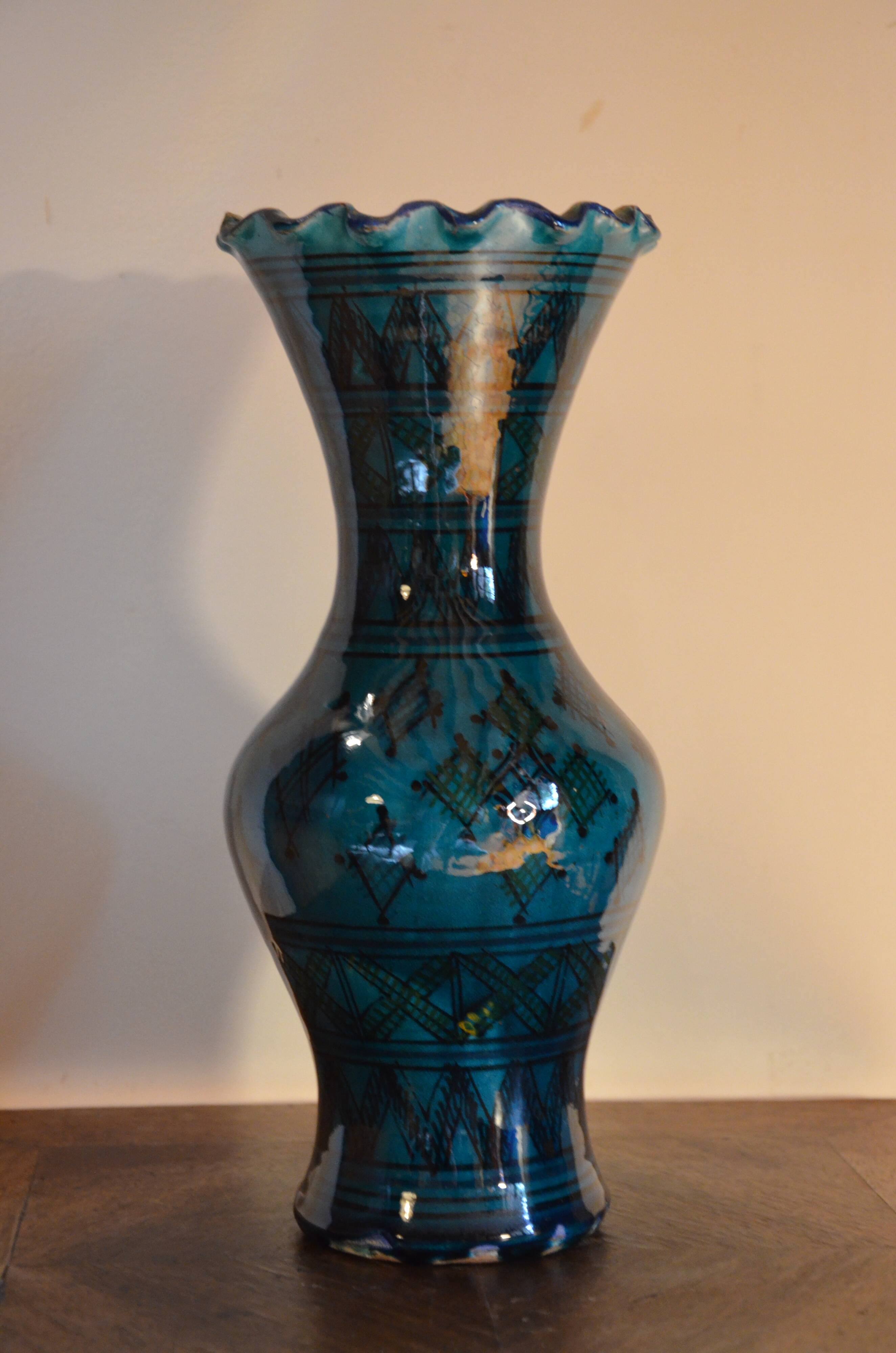 Moroccan Safi ceramic vase