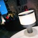 Vintage table lamp • gioffredo reggiani • cylinder • brushed steel • 1970