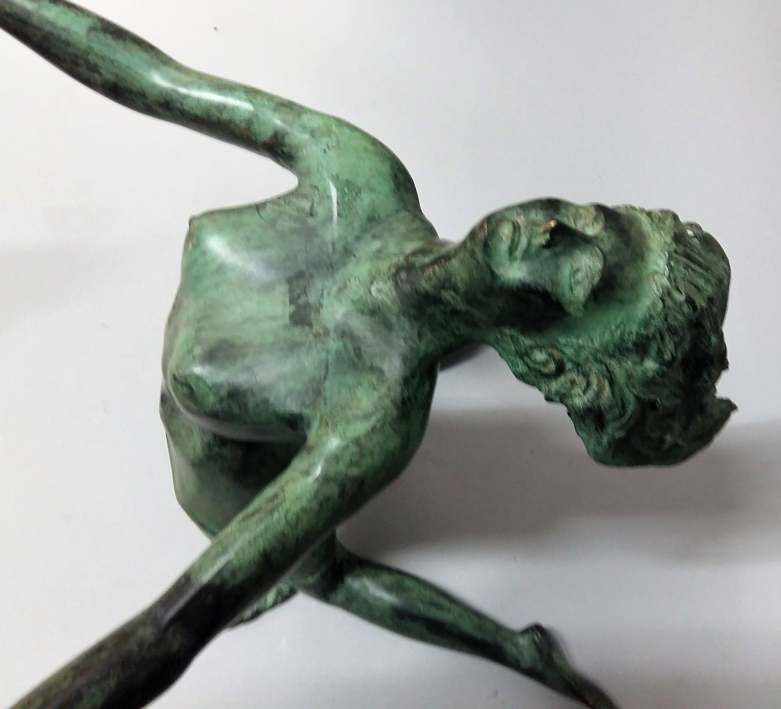 Table low vintage brass and glass. Circa 70