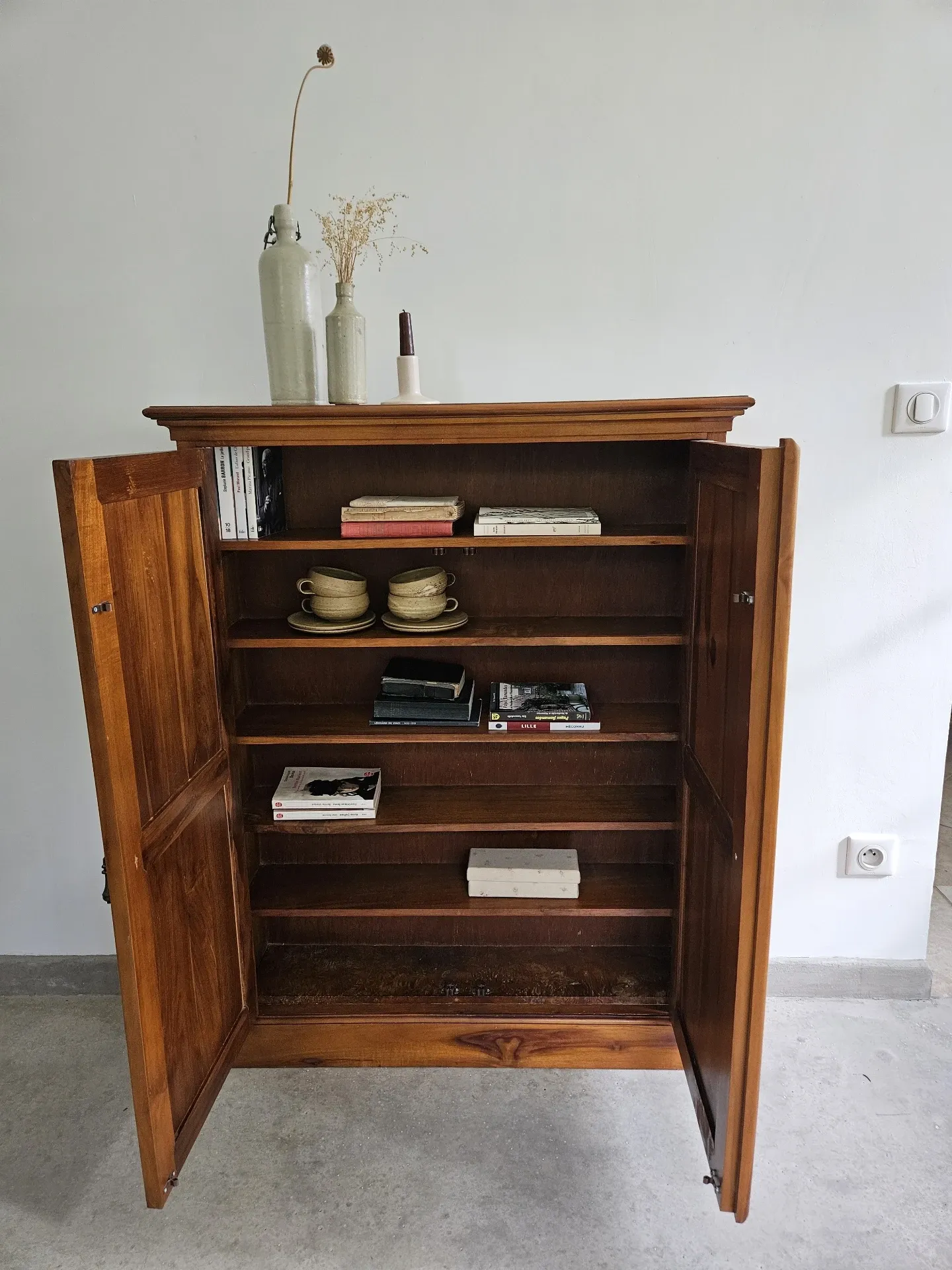 Bookshelf storage furniture bibus shelves solid old teak wood