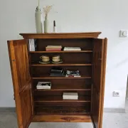Bookshelf storage furniture bibus shelves solid old teak wood