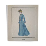 Colorful stencil Art Deco fashion