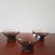 Set of 7 black vintage glasses