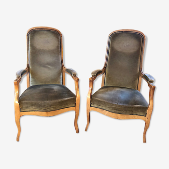 Pair of Voltaire armchairs (lot of 2)