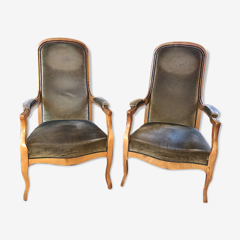 Paire de fauteuils Voltaire