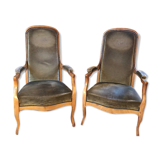 Pair of Voltaire armchairs (lot of 2)