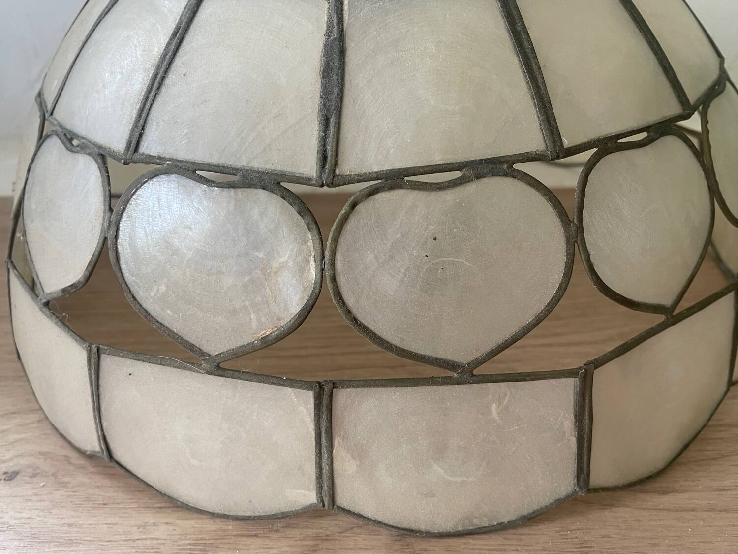 Vintage mother-of-pearl heart pendant