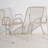 Antique outdoor chairs with armrests (circa 1920). Set of 4 pieces no. 4