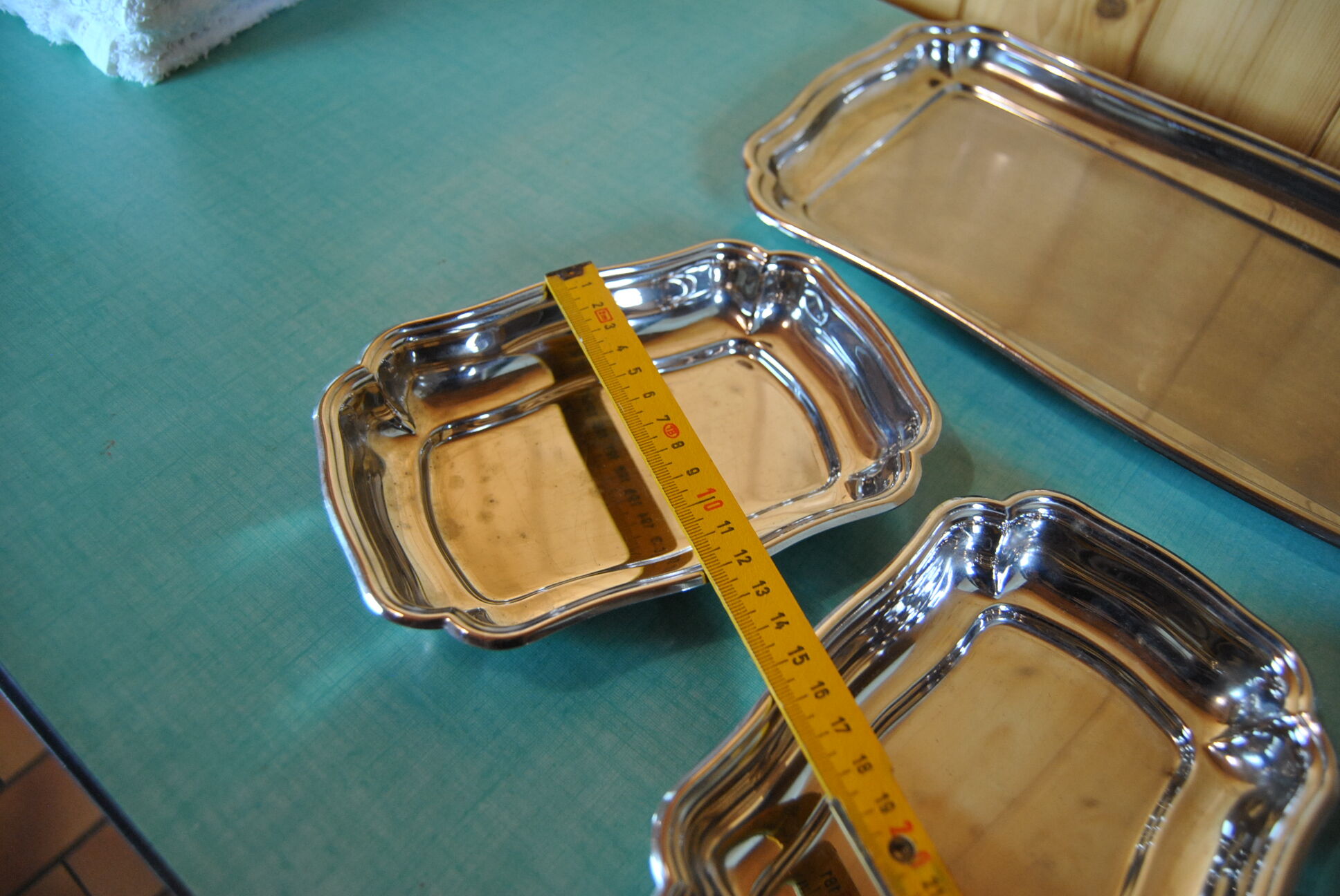Set stainless steel trays, Jean Couzon
