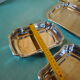 Set stainless steel trays, Jean Couzon