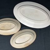 Art Deco, a dish and two Salins earthenware dishes circa 1940