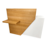 Comptoir blanc et bois – meuble d’accueil rangement
