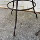 Paire de tabouret de bar artisanal pivotant metal industriel 50s