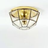 Mid-century glass ceiling light by Limburg, Germany, 1960s.
