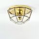 Mid-century glass ceiling light by Limburg, Germany, 1960s.