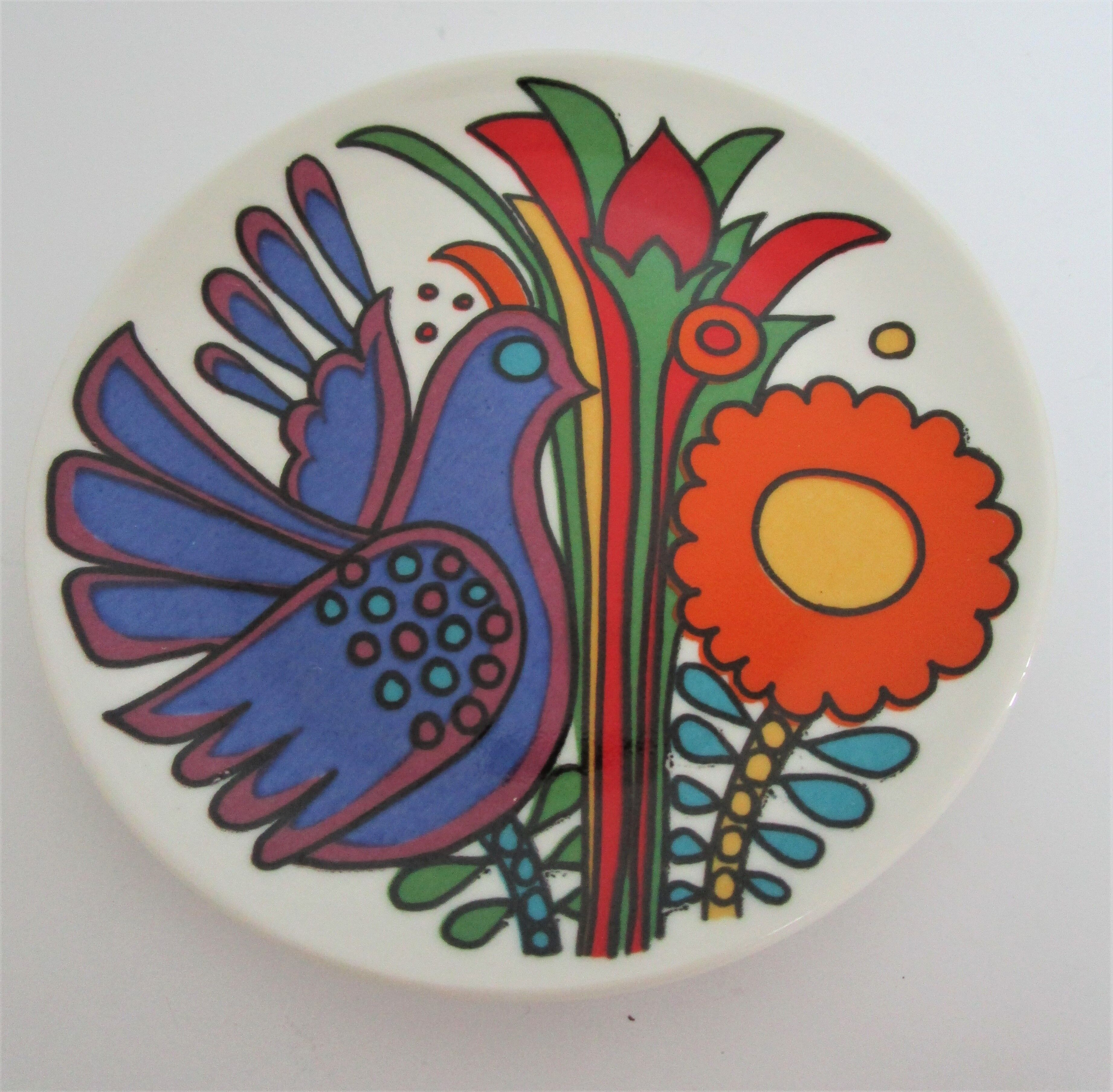 Six butter plates Acapulco Villeroy and Boch 70s