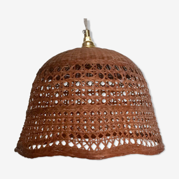 Wicker hanging lamp