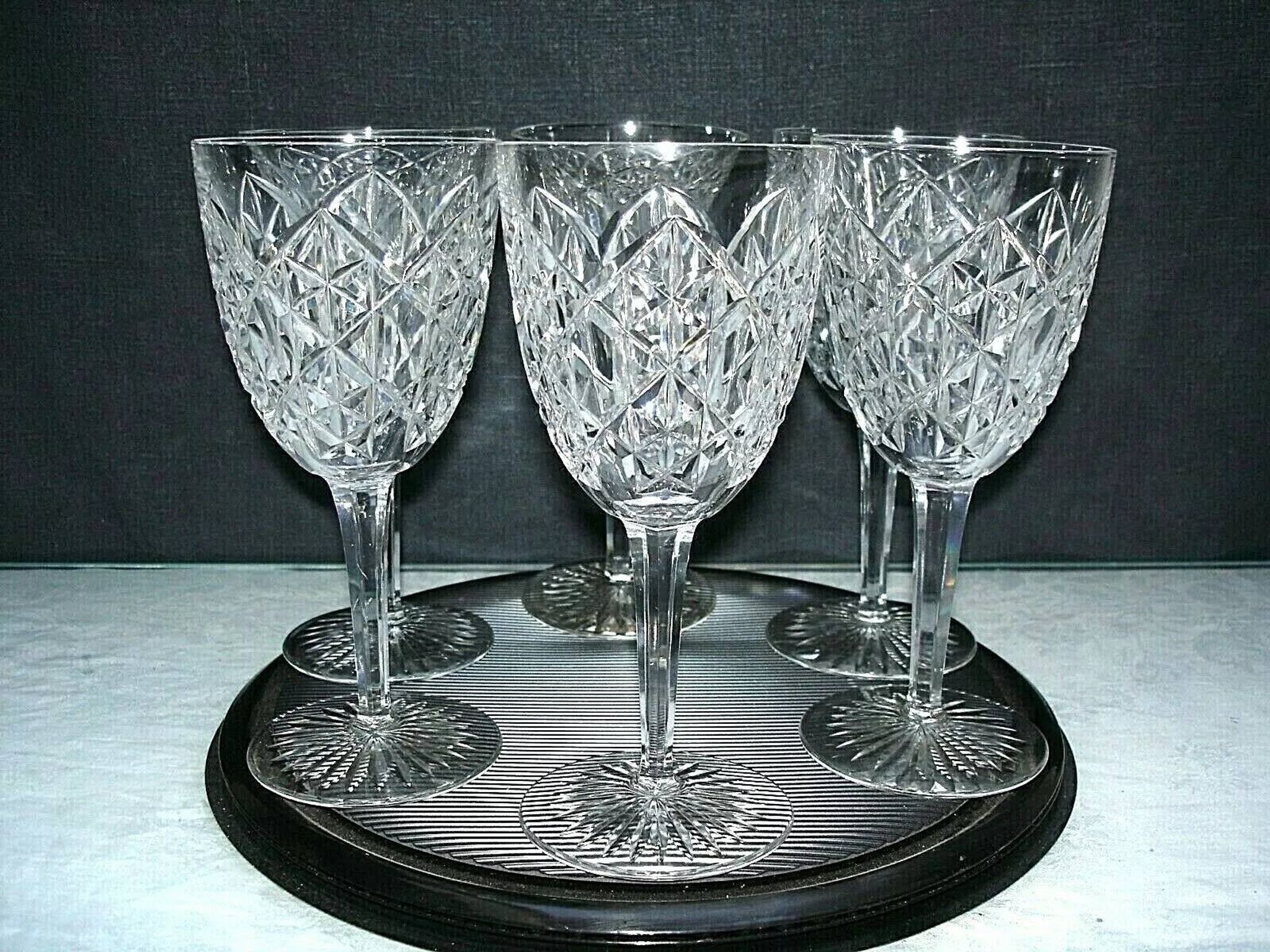 Baccarat juigne 6 crystal wine glasses - 14.5 cm