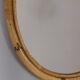 Vintage 1960s Italian design oval bamboo wall mirror