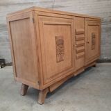 Buffet dresser sideboard bleached oak 1940 art deco