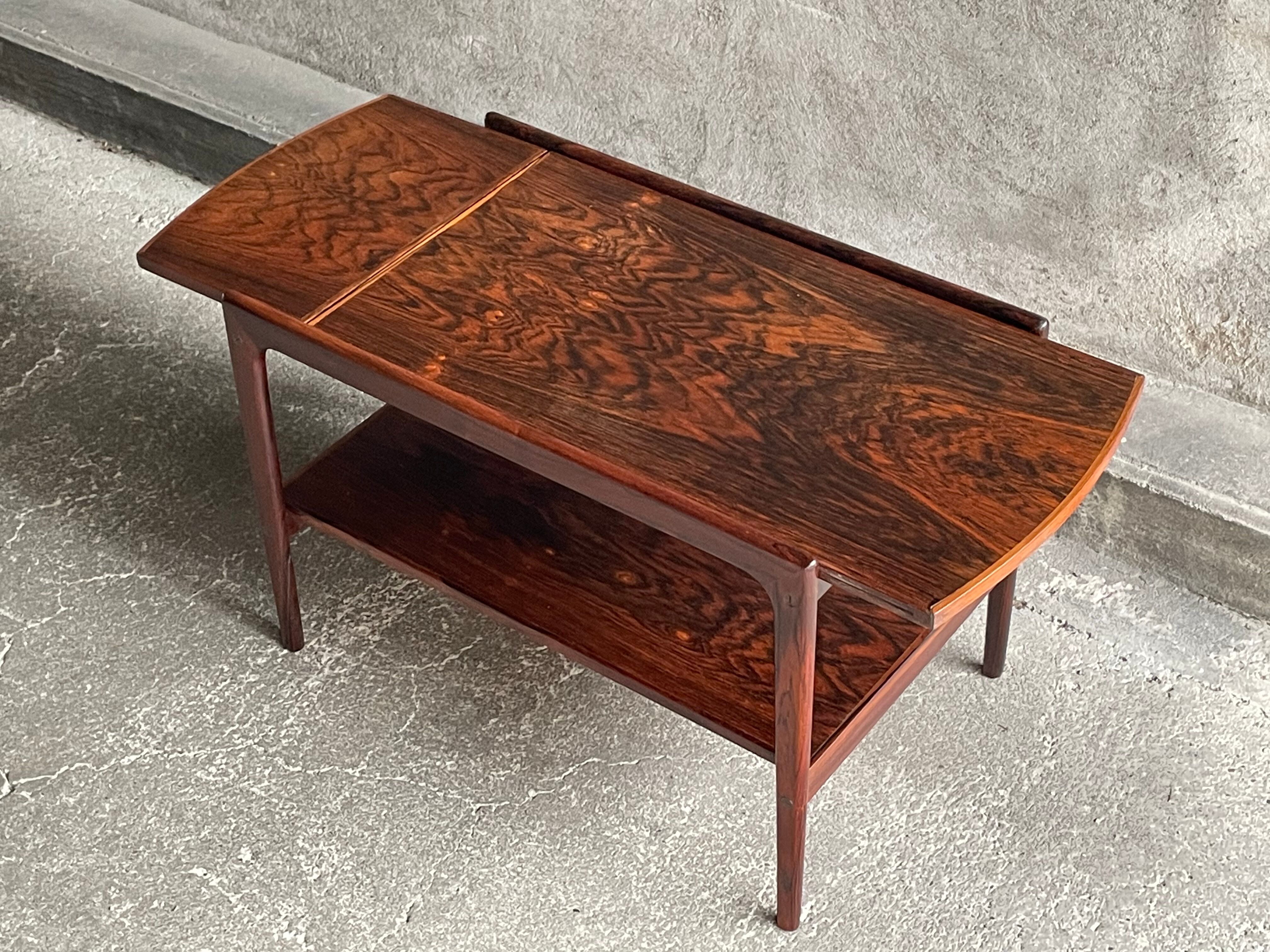 Scandinavian rosewood coffee table, 1960s