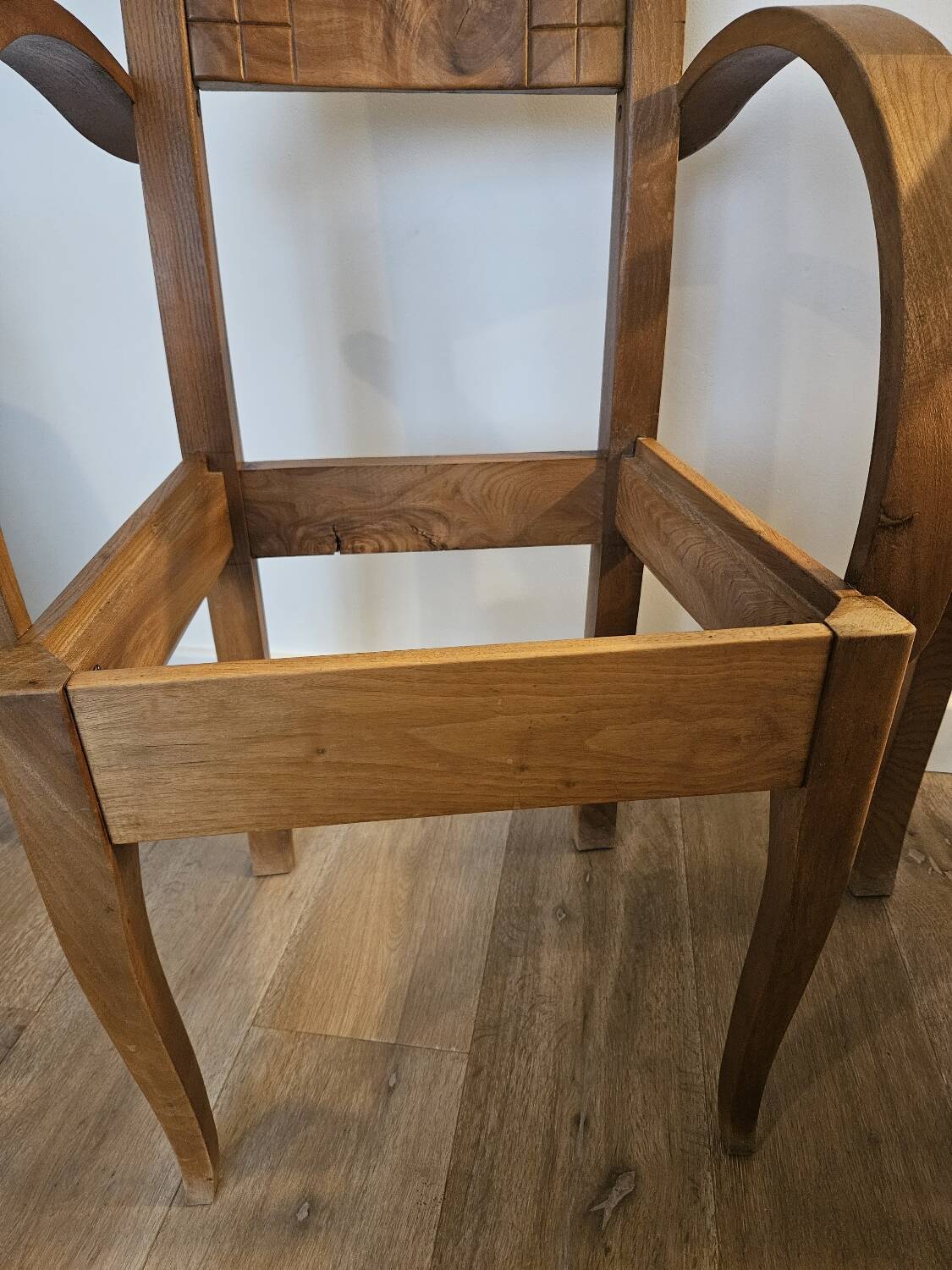 Pair of Art Deco Walnut Bridge Armchairs