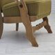 1970s, Scandinavian armchair, cotton/wool fabric, solid oak wood.
