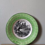 Vintage Sarreguemines Digoin France plate beaten with deer