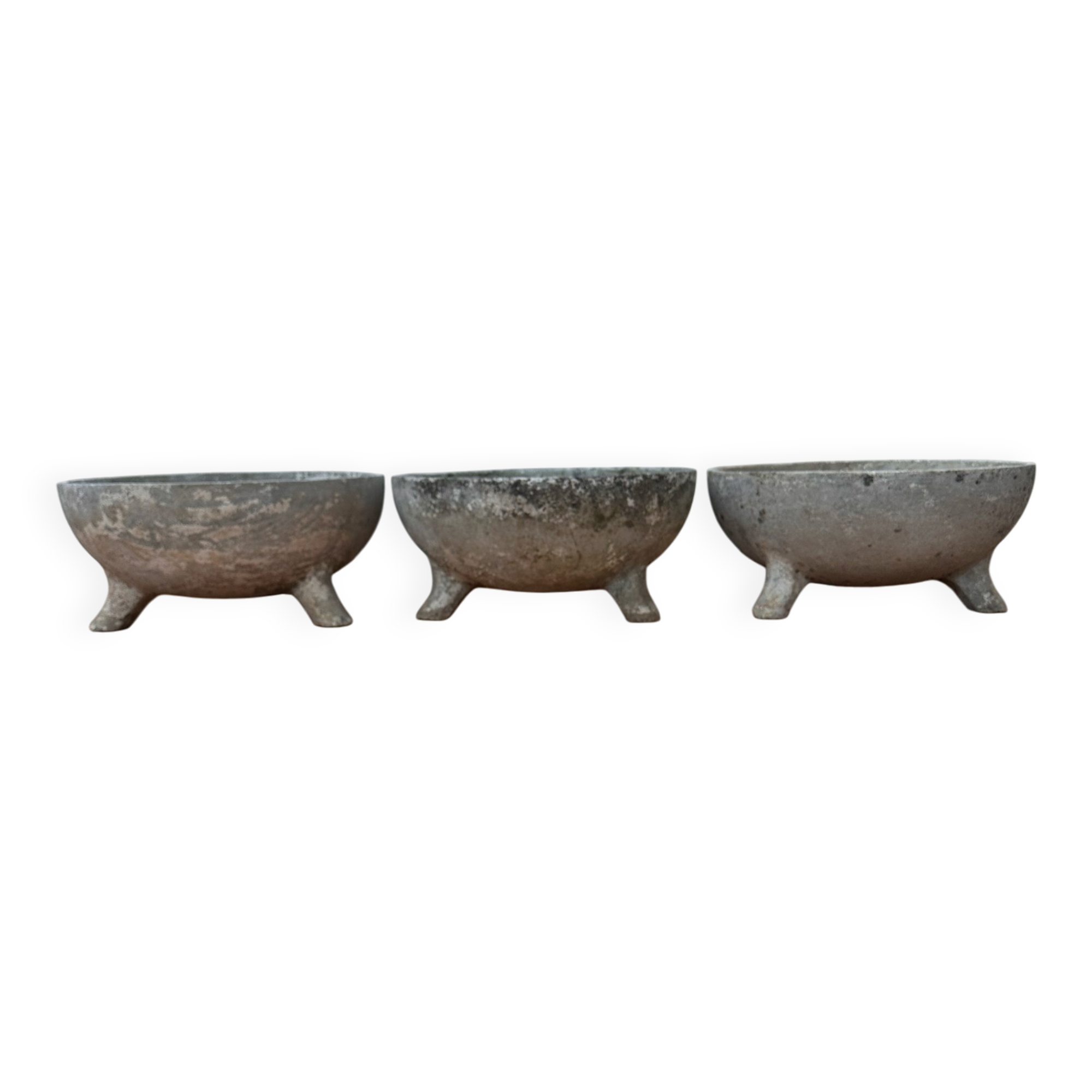 Set of 3 planters Demi-Chaudron, Willy Guhl, Switzerland - 1950/70