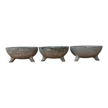 Set of 3 planters Demi-Chaudron, Willy Guhl, Switzerland - 1950/70