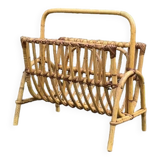 Rattan magazine rack 1960
