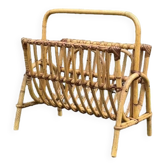 Rattan magazine rack 1960