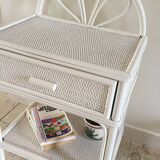 Pair of Vintage Rattan Bedside Tables