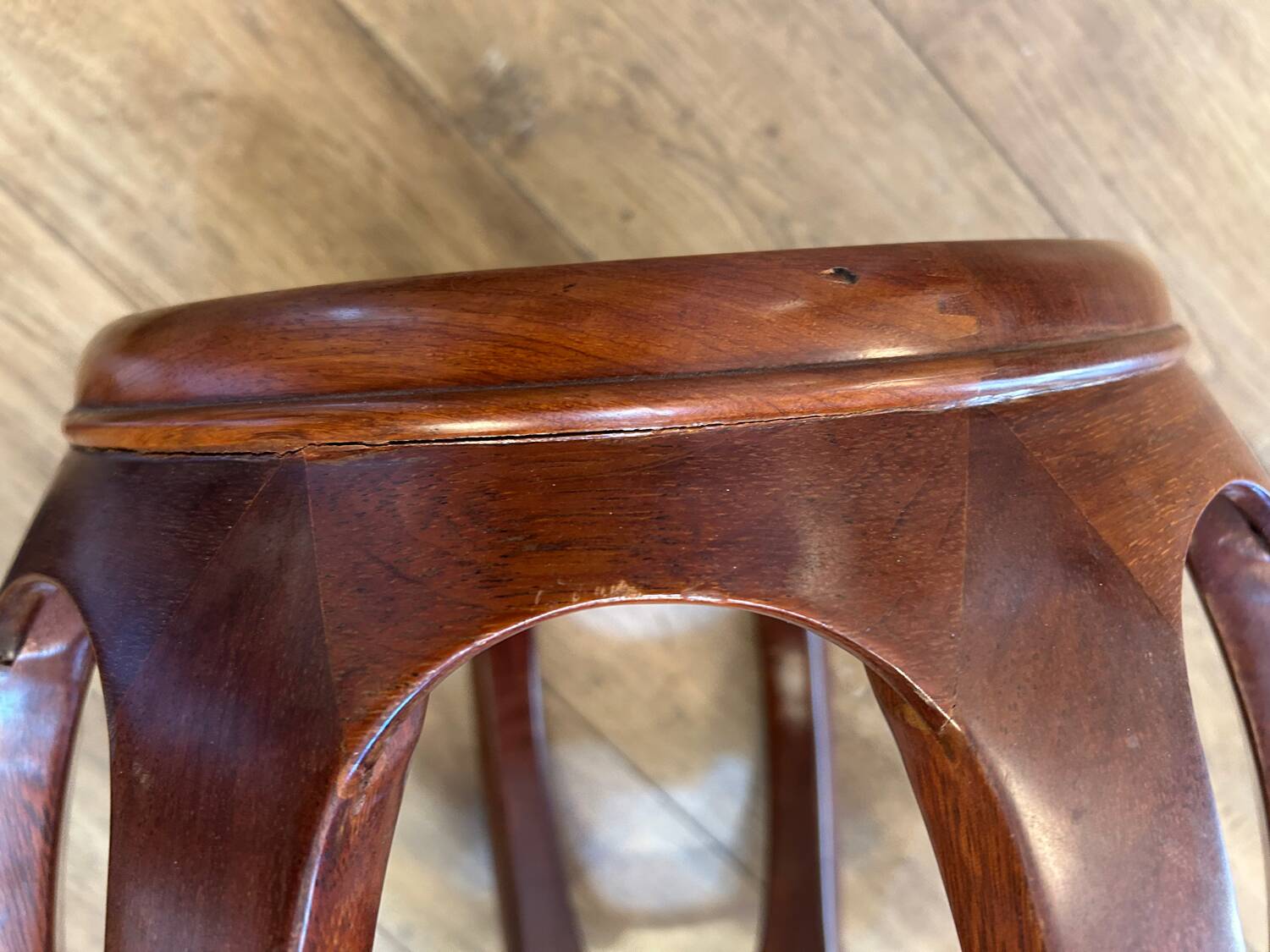 Tabouret acajou, Asie XX ème