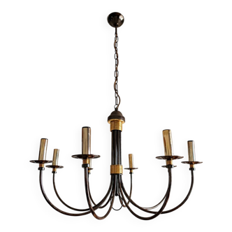 Silver and gold metal lustre, vintage, 8 arms.