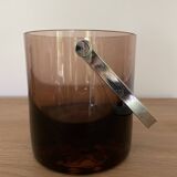 Vintage glass ice cube bucket