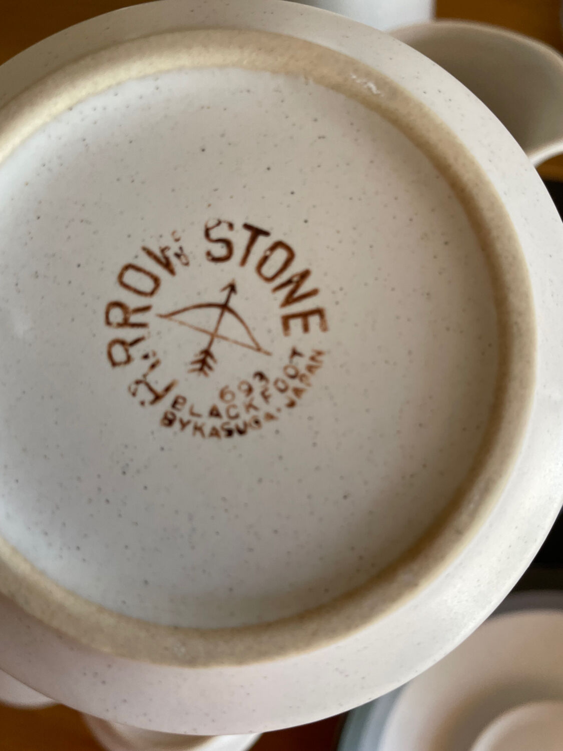 Japanese ceramic coffee set Arrow Stone