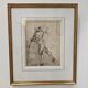 Framed drawing after an old master – Man pulling an animal