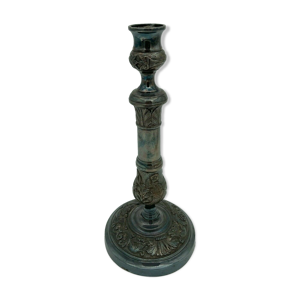 Bougeoir bronze argente
