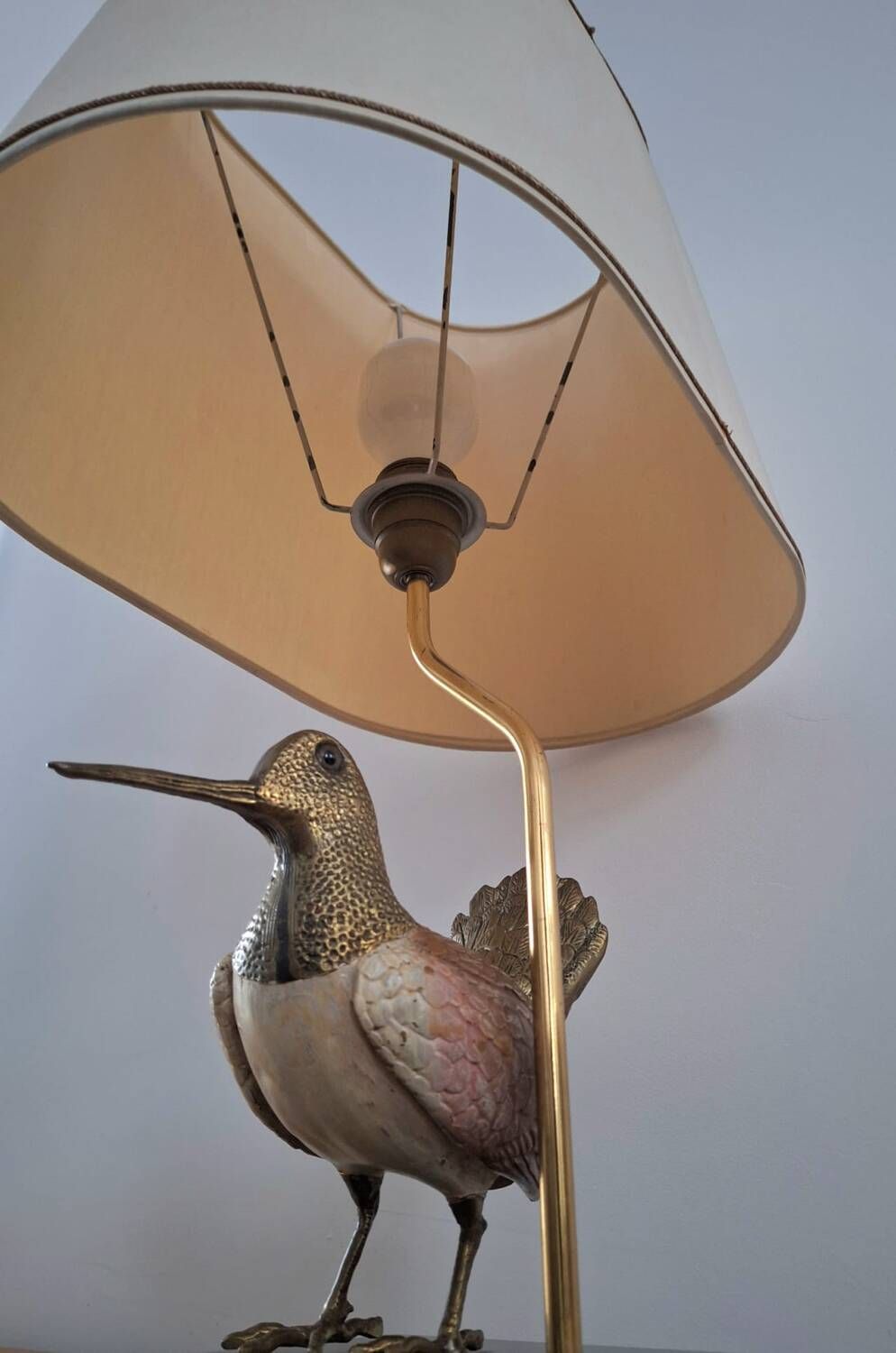 Vintage woodcock lamp by Elli Malevolti for Artiflex, designer lighting