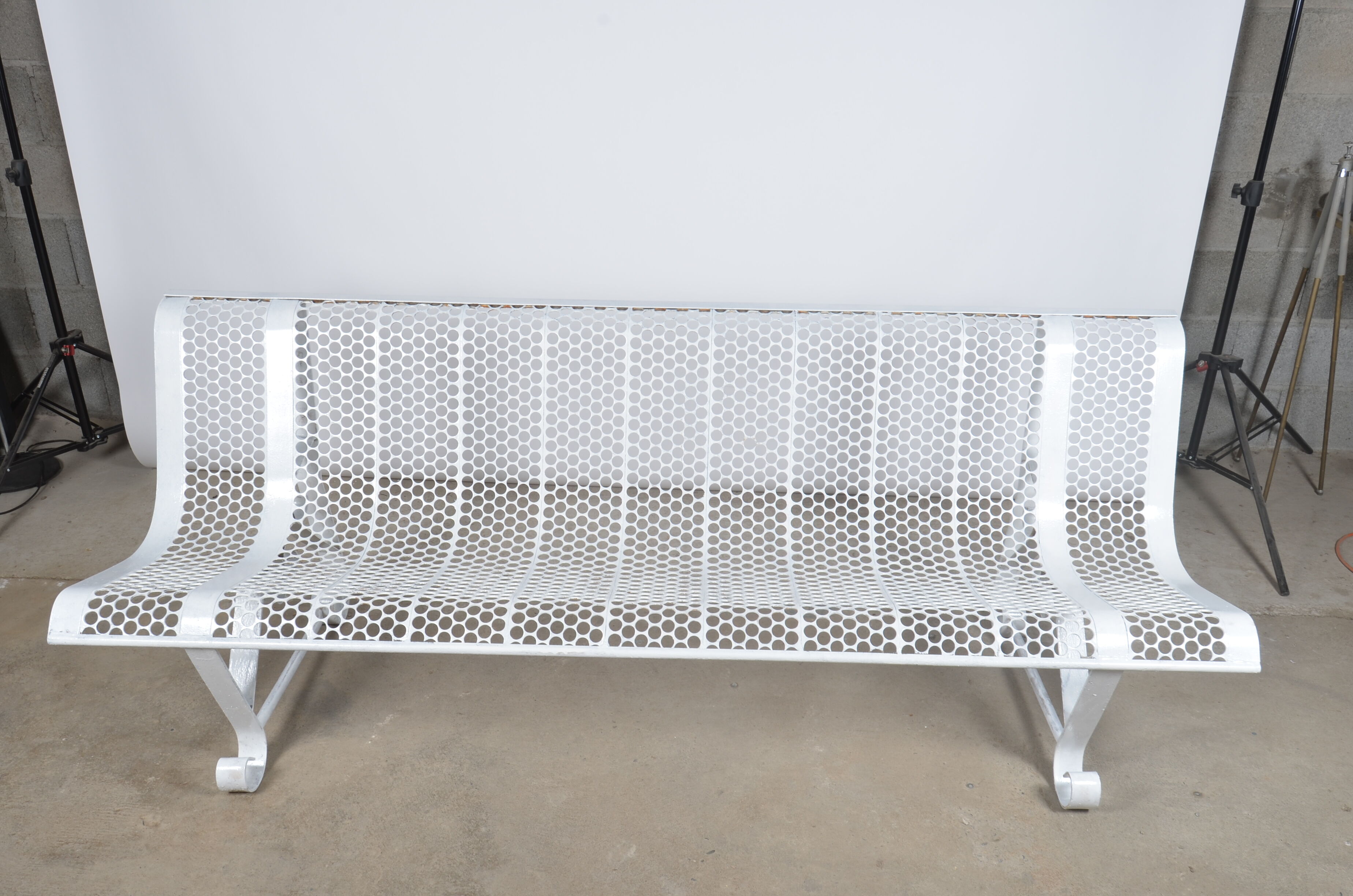 Metal garden bench René Malaval