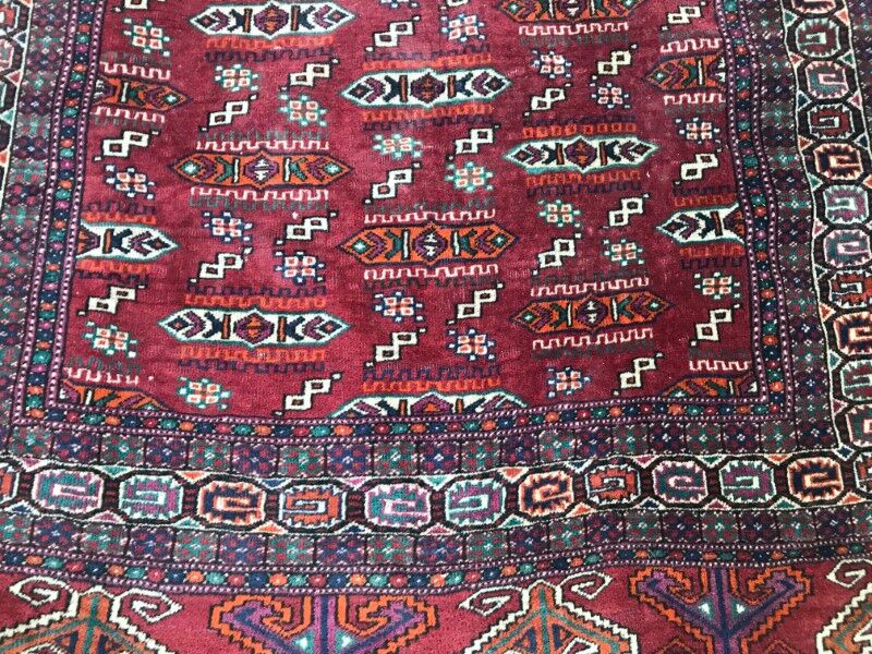 Vintage 115 X 182 CM hand made Bukhara tekke Turkmen carpet