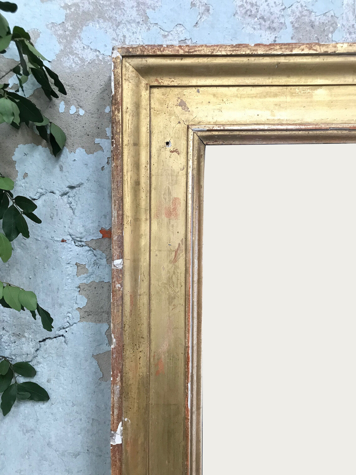 Golden rectangular mirror - 171x127cm
