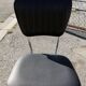 Series of 4 vintage black skai chairs - Vanac Aix