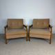 Paire de fauteuils vintage – Années 80 – Velours côtelé beige