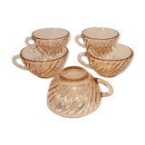 Set of cups arcoroc rosaline