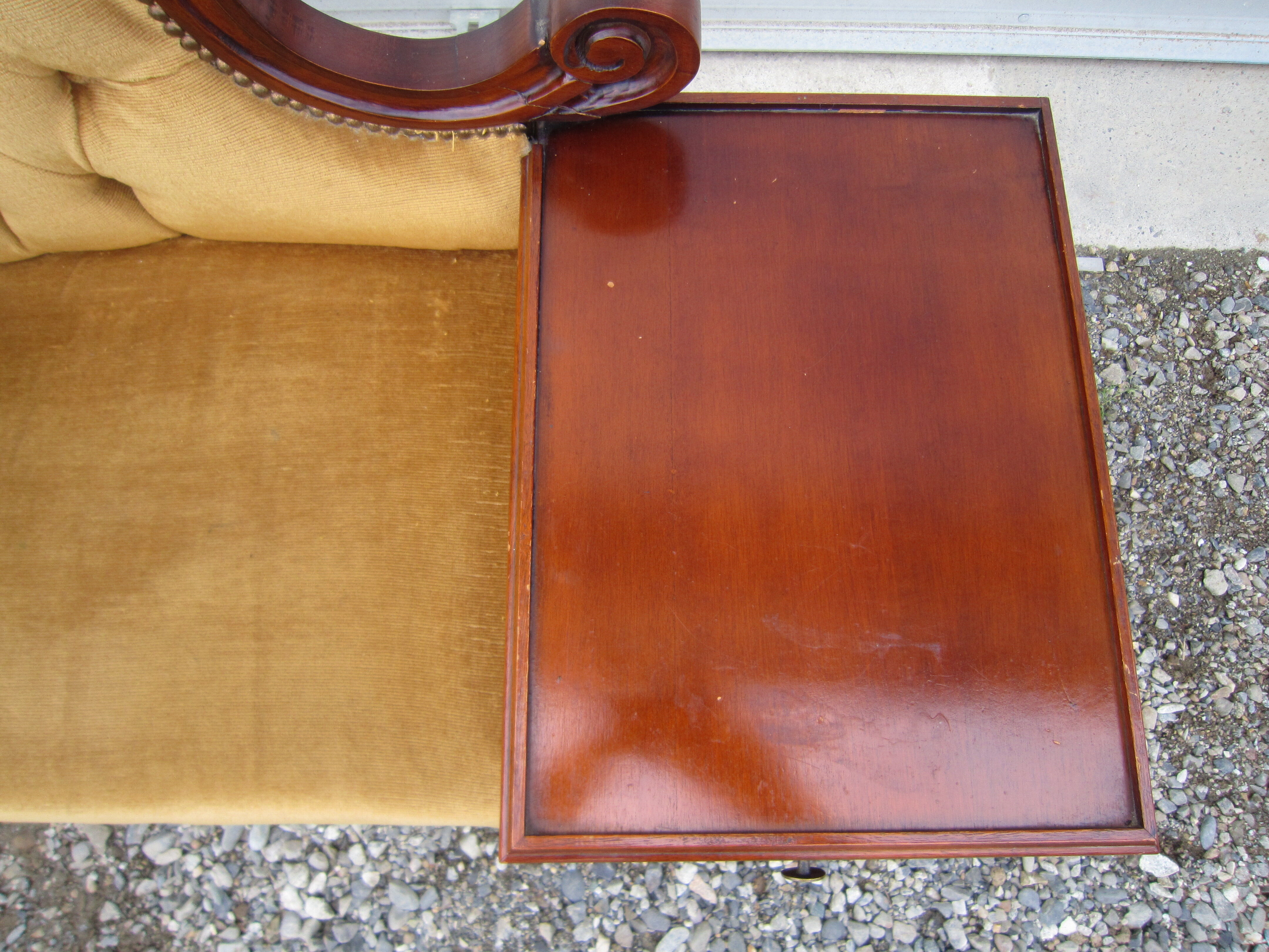 Vintage telephone furniture bench and tablet with 1 drawer