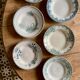 Lor of 6 vintage hollow plates in iron earth, mismatched models